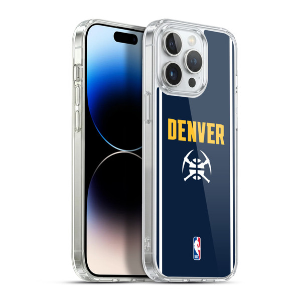 NBA Denver Nuggets Logo Midnight Blue Design Soft Gel Case for Apple iPhone 13 Pro Max & MagSafe