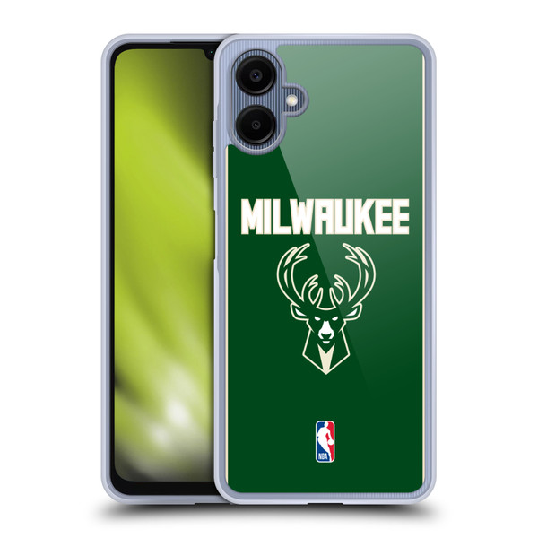 NBA Milwaukee Bucks Logo Green Design Soft Gel Case for Samsung Galaxy A06 4G / 5G