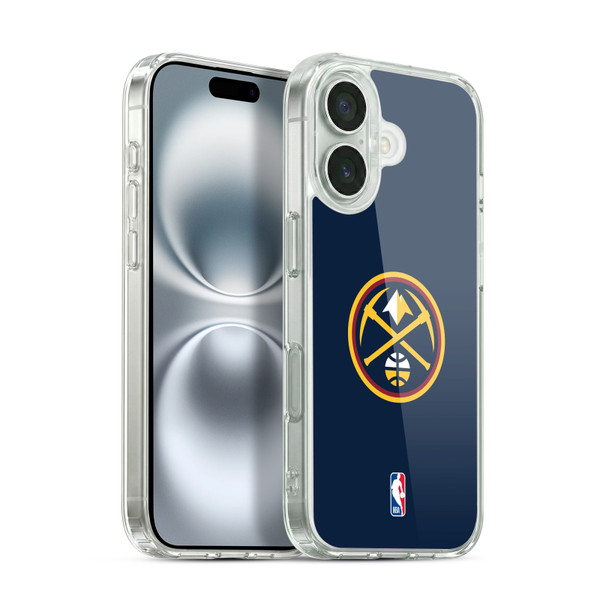 NBA Denver Nuggets Logo Midnight Blue Soft Gel Case for Apple iPhone 16 & MagSafe