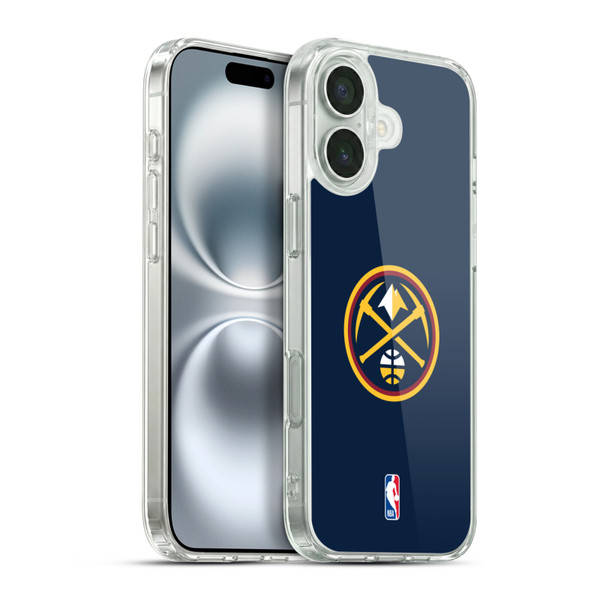 NBA Denver Nuggets Logo Midnight Blue Soft Gel Case for Apple iPhone 16 Plus & MagSafe