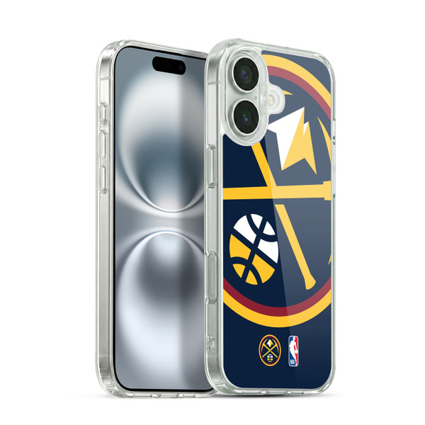 NBA Denver Nuggets Logo Oversized Soft Gel Case for Apple iPhone 16 Plus & MagSafe