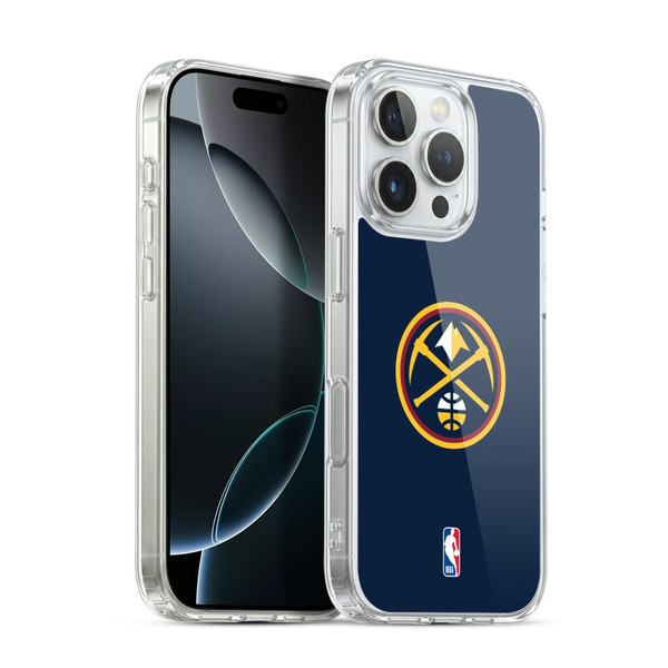 NBA Denver Nuggets Logo Midnight Blue Soft Gel Case for Apple iPhone 16 Pro & MagSafe