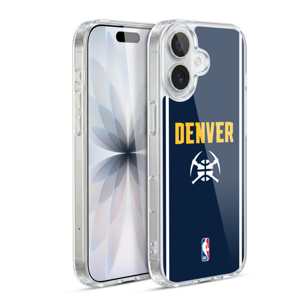 NBA Denver Nuggets Logo Midnight Blue Design Soft Gel Case for Apple iPhone 17