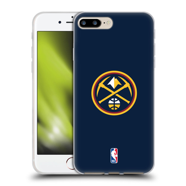 NBA Denver Nuggets Logo Midnight Blue Soft Gel Case for Apple iPhone 7 Plus / iPhone 8 Plus & MagSafe