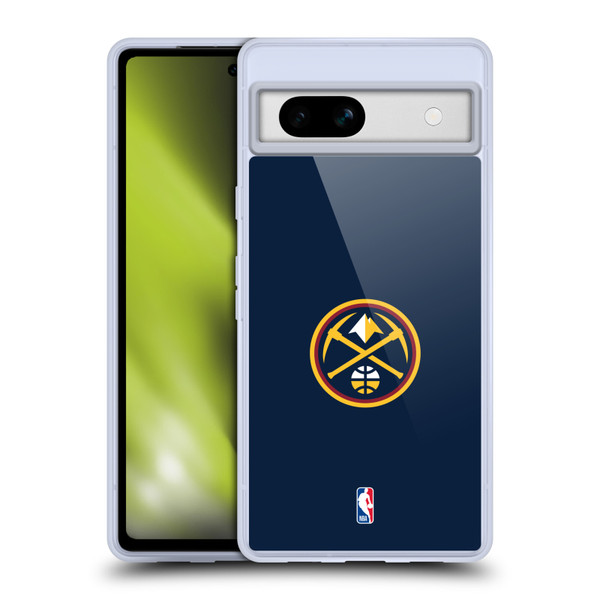 NBA Denver Nuggets Logo Midnight Blue Soft Gel Case for Google Pixel 7a