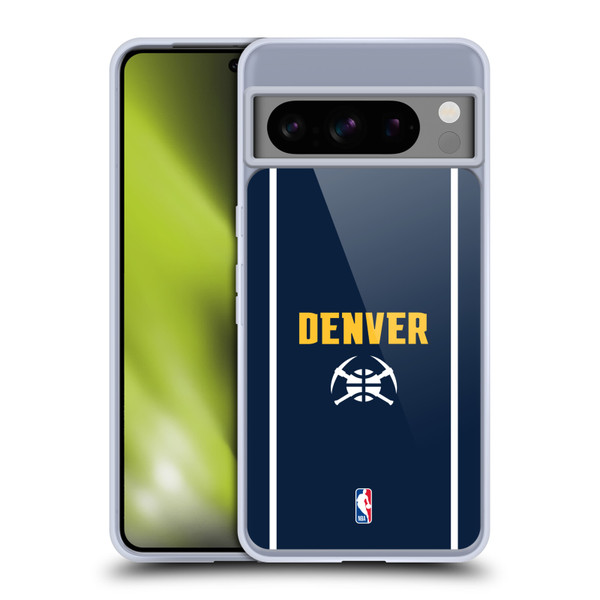 NBA Denver Nuggets Logo Midnight Blue Design Soft Gel Case for Google Pixel 8 Pro