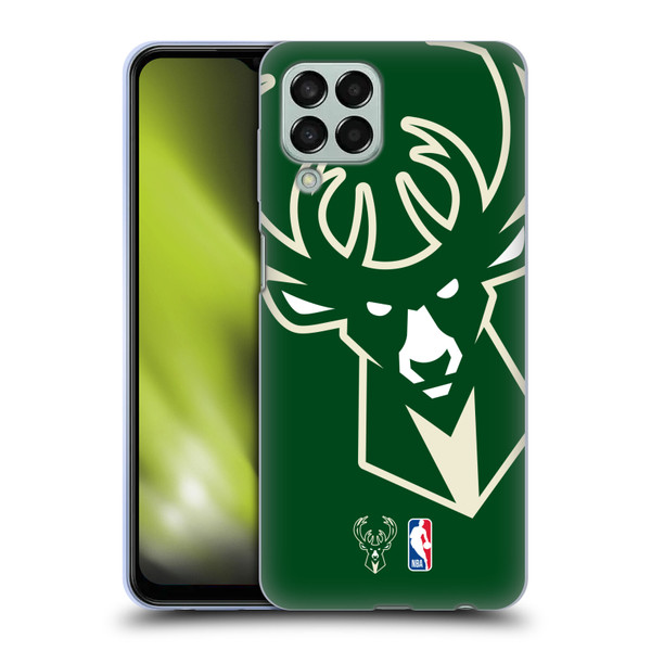 NBA Milwaukee Bucks Logo Oversized Soft Gel Case for Samsung Galaxy M33 (2022)