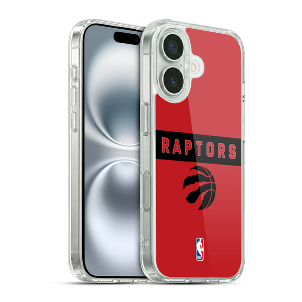 NBA Toronto Raptors Logo Red Design Soft Gel Case for Apple iPhone 16 & MagSafe