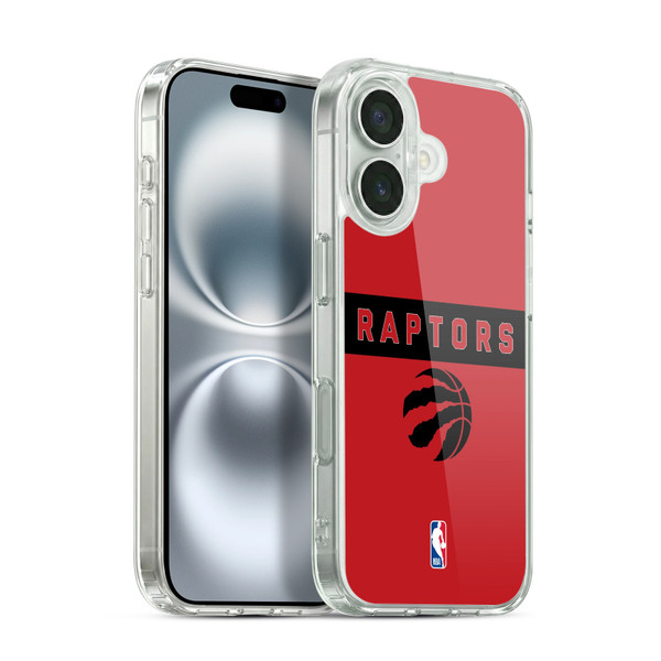 NBA Toronto Raptors Logo Red Design Soft Gel Case for Apple iPhone 16 & MagSafe