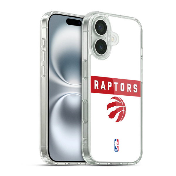 NBA Toronto Raptors Logo White Design Soft Gel Case for Apple iPhone 16 & MagSafe