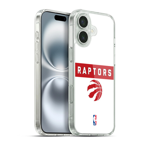 NBA Toronto Raptors Logo White Design Soft Gel Case for Apple iPhone 16 Plus & MagSafe
