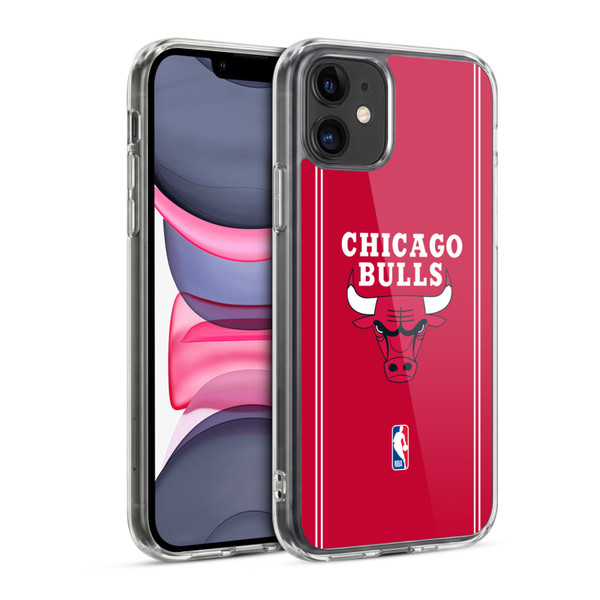 NBA Chicago Bulls Logo Red Design Soft Gel Case for Apple iPhone 11