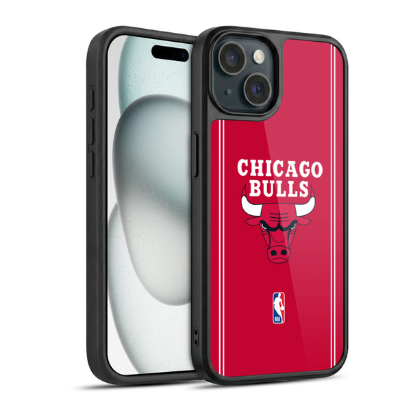 NBA Chicago Bulls Logo Red Design Gel Armour Case For Apple iPhone 15