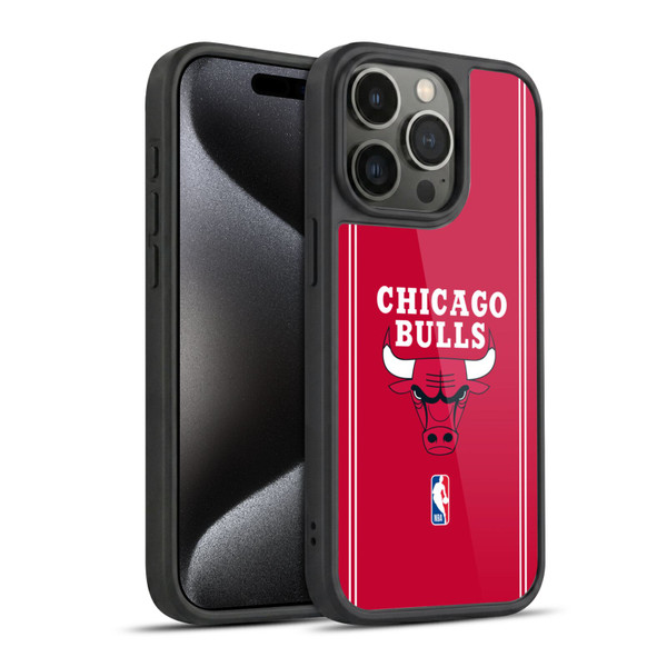 NBA Chicago Bulls Logo Red Design Gel Armour Case For Apple iPhone 15 Pro