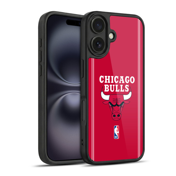 NBA Chicago Bulls Logo Red Design Gel Armour Case For Apple iPhone 16