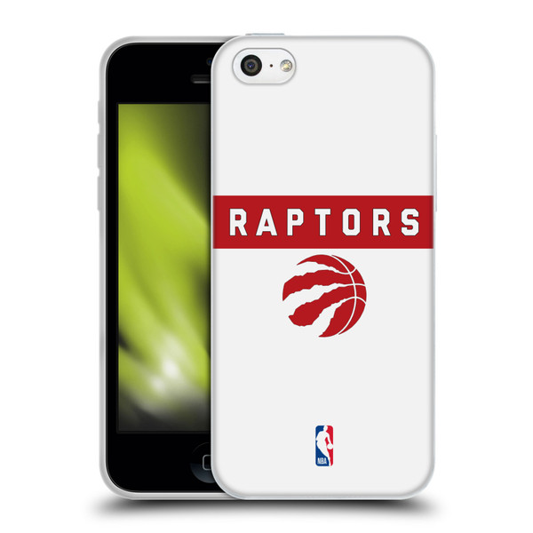 NBA Toronto Raptors Logo White Design Soft Gel Case for Apple iPhone 5c
