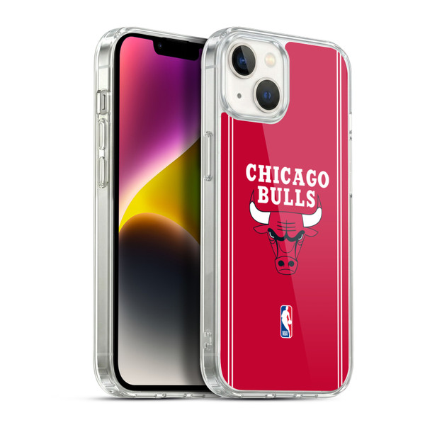 NBA Chicago Bulls Logo Red Design Soft Gel Case for Apple iPhone 14 Plus & MagSafe