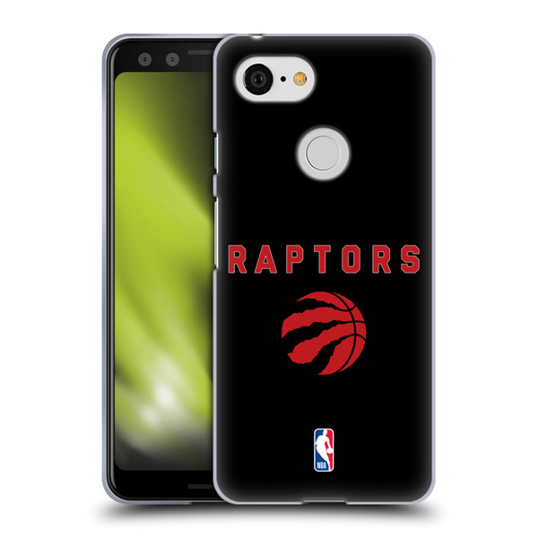 NBA Toronto Raptors Logo Black Design Soft Gel Case for Google Pixel 3