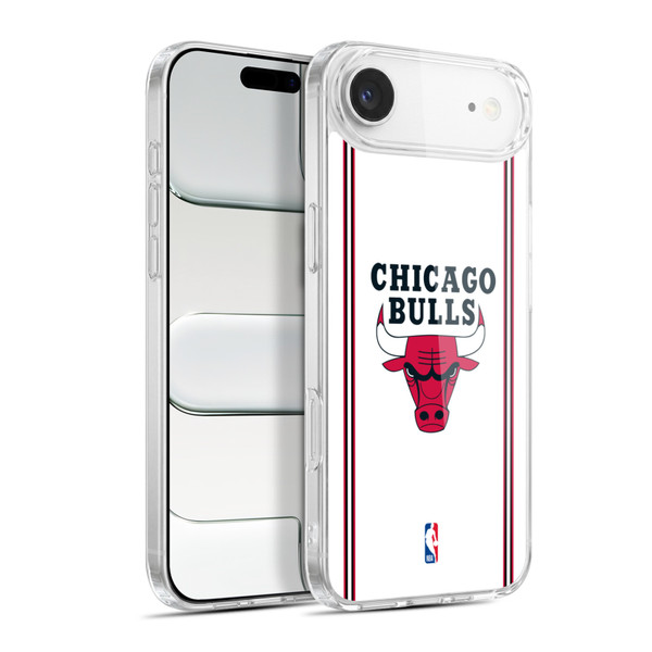 NBA Chicago Bulls Logo White Design Soft Gel Case for Apple iPhone 17 Air