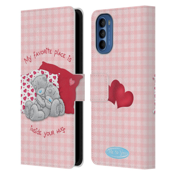 Me To You Classic Tatty Teddy Hug Leather Book Wallet Case Cover For Motorola Moto G41