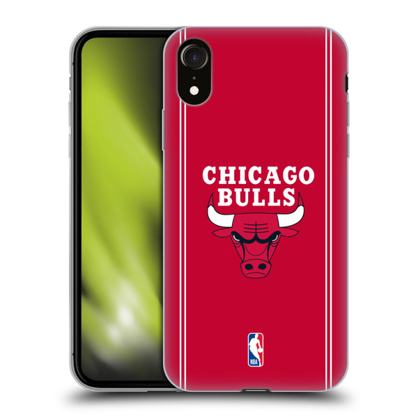 NBA Chicago Bulls Logo Red Design Soft Gel Case for Apple iPhone XR