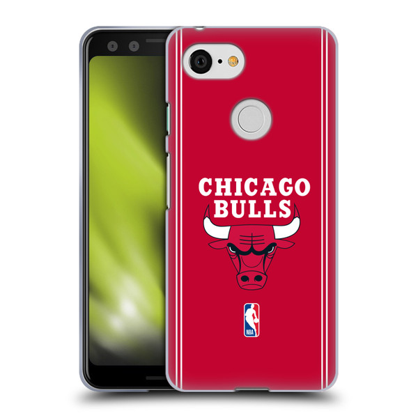NBA Chicago Bulls Logo Red Design Soft Gel Case for Google Pixel 3