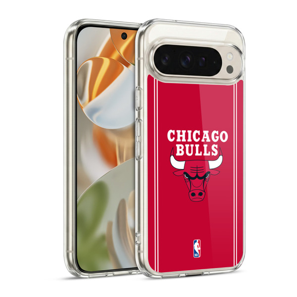 NBA Chicago Bulls Logo Red Design Soft Gel Case for Google Pixel 9 / Pixel 9 Pro