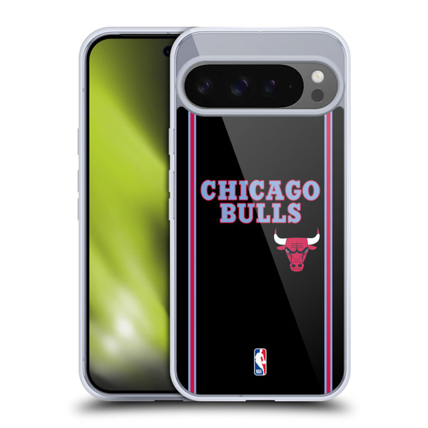 NBA Chicago Bulls Logo Black City Design Soft Gel Case for Google Pixel 9 Pro XL