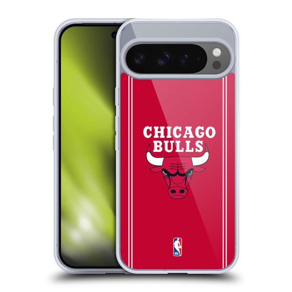 NBA Chicago Bulls Logo Red Design Soft Gel Case for Google Pixel 9 Pro XL