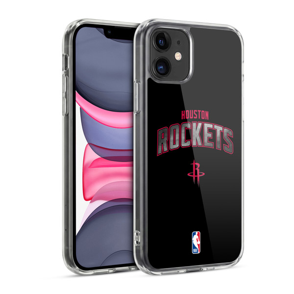 NBA Houston Rockets Logo Black Soft Gel Case for Apple iPhone 11