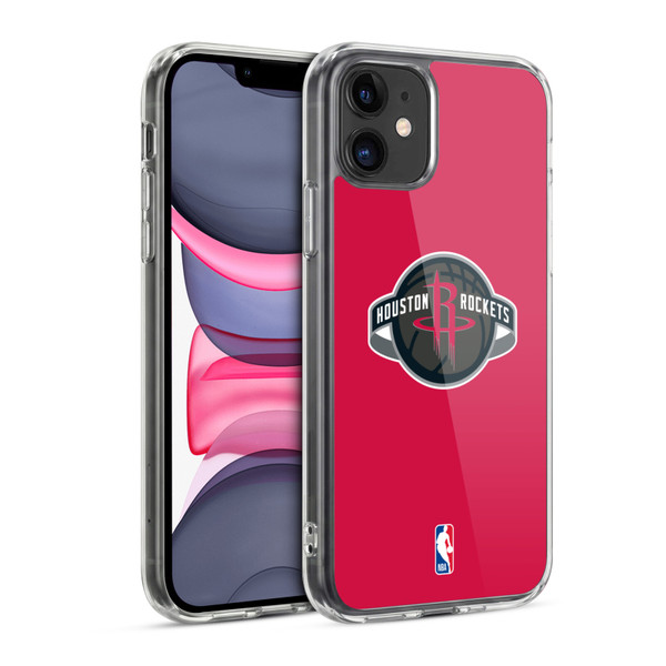 NBA Houston Rockets Logo Red Soft Gel Case for Apple iPhone 11
