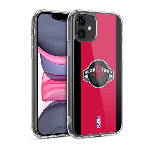 NBA Houston Rockets Logo Red Design Soft Gel Case for Apple iPhone 11