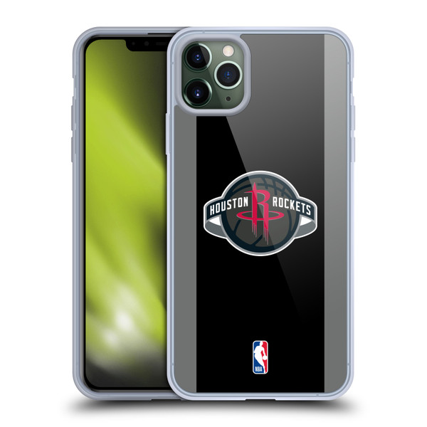 NBA Houston Rockets Logo Black Design Soft Gel Case for Apple iPhone 11 Pro Max & MagSafe