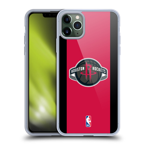 NBA Houston Rockets Logo Red Design Soft Gel Case for Apple iPhone 11 Pro Max & MagSafe