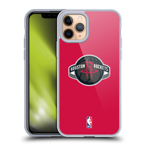 NBA Houston Rockets Logo Red Soft Gel Case for Apple iPhone 11 Pro & MagSafe