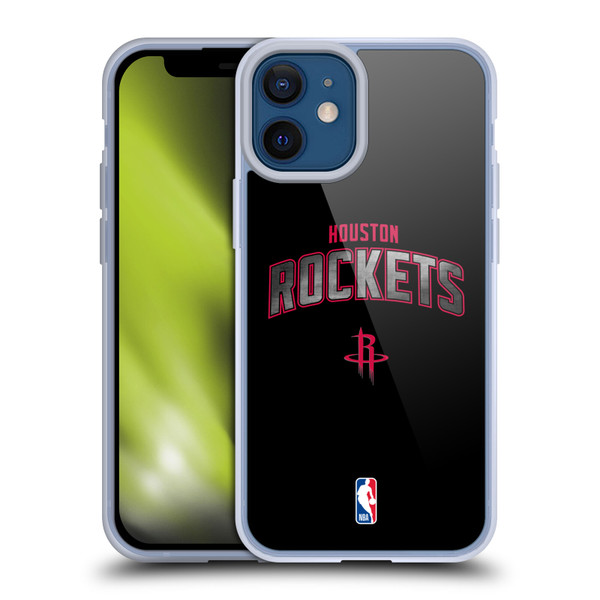 NBA Houston Rockets Logo Black Soft Gel Case for Apple iPhone 12 Mini & MagSafe