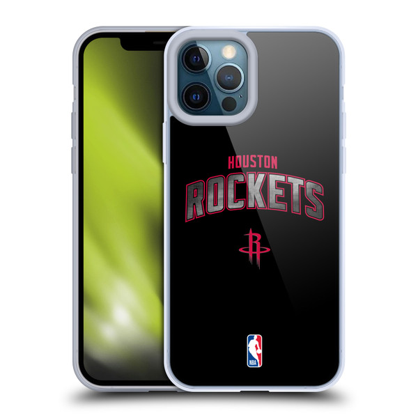 NBA Houston Rockets Logo Black Soft Gel Case for Apple iPhone 12 Pro Max & MagSafe
