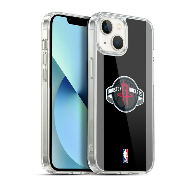 NBA Houston Rockets Logo Black Design Soft Gel Case for Apple iPhone 13