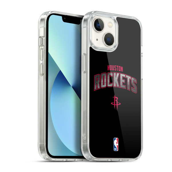 NBA Houston Rockets Logo Black Soft Gel Case for Apple iPhone 13