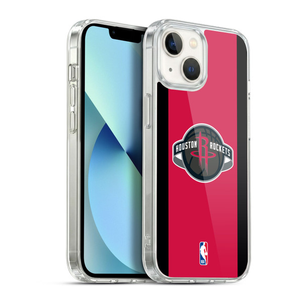NBA Houston Rockets Logo Red Design Soft Gel Case for Apple iPhone 13