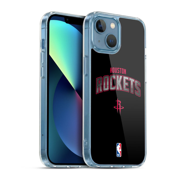 NBA Houston Rockets Logo Black Soft Gel Case for Apple iPhone 13 Mini & MagSafe