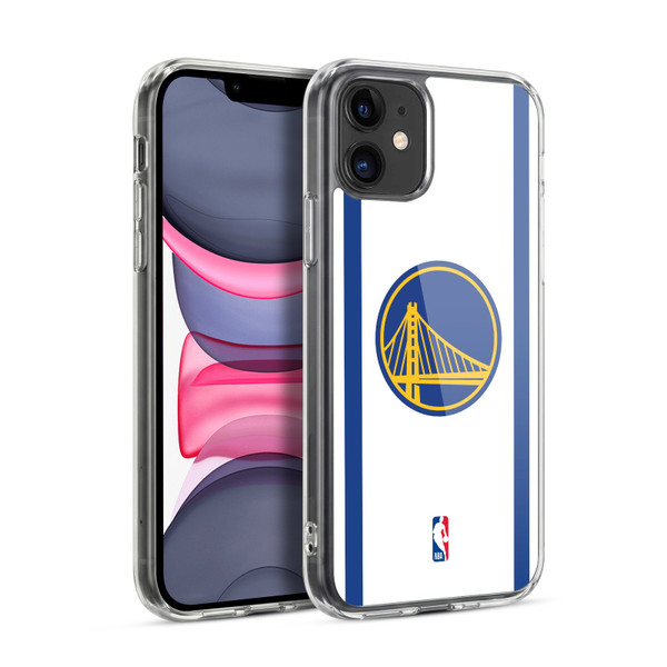 NBA Golden State Warriors Logo White Design Soft Gel Case for Apple iPhone 11