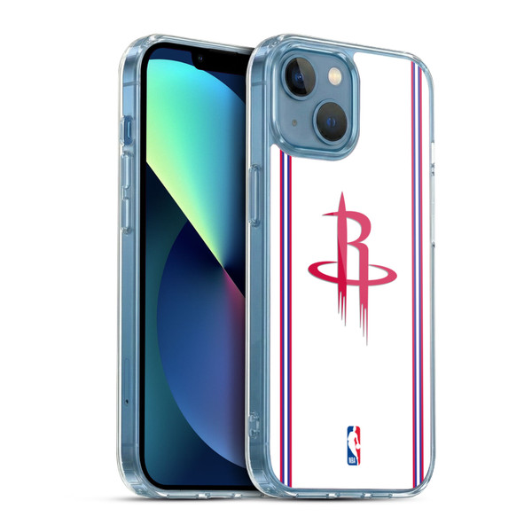 NBA Houston Rockets Logo White Design Soft Gel Case for Apple iPhone 13 Mini & MagSafe
