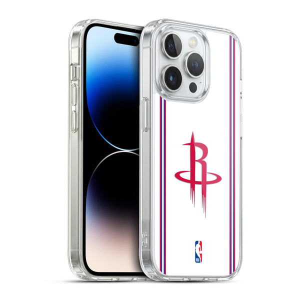 NBA Houston Rockets Logo White Design Soft Gel Case for Apple iPhone 13 Pro & MagSafe