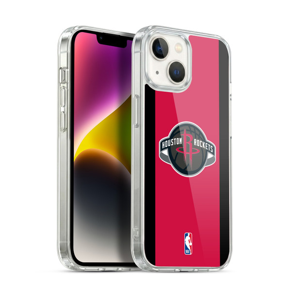NBA Houston Rockets Logo Red Design Soft Gel Case for Apple iPhone 14