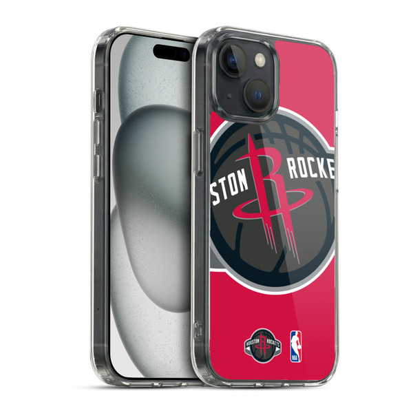 NBA Houston Rockets Logo Oversized Soft Gel Case for Apple iPhone 15 & MagSafe