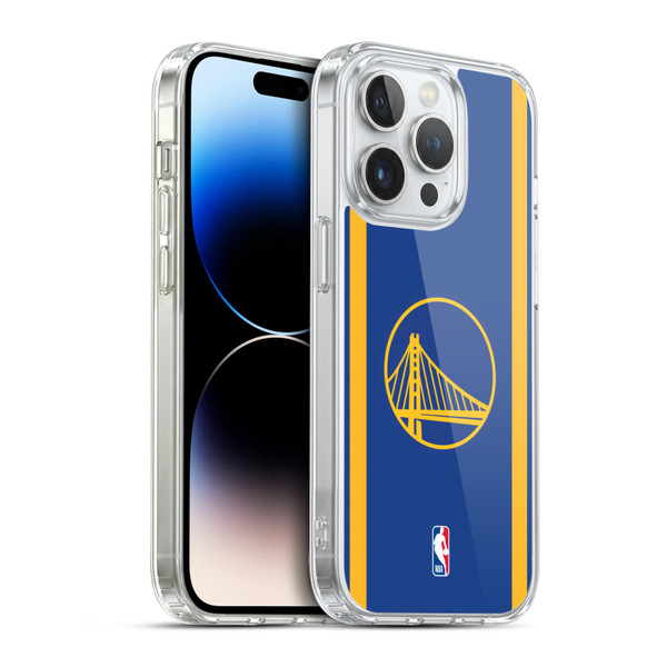 NBA Golden State Warriors Logo Blue Design Soft Gel Case for Apple iPhone 14 Pro & MagSafe