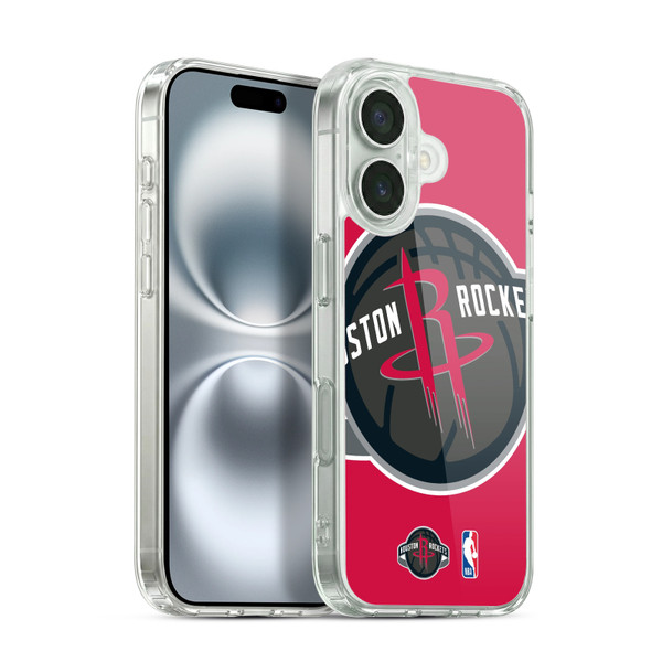 NBA Houston Rockets Logo Oversized Soft Gel Case for Apple iPhone 16 & MagSafe