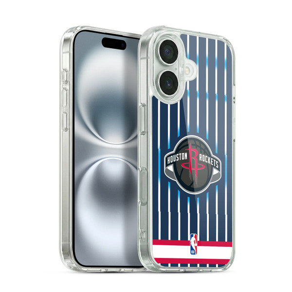 NBA Houston Rockets Logo Retro Design Soft Gel Case for Apple iPhone 16 & MagSafe