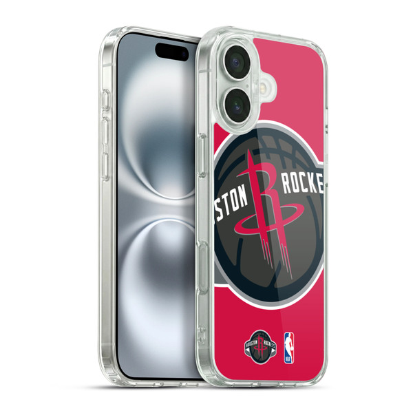 NBA Houston Rockets Logo Oversized Soft Gel Case for Apple iPhone 16 Plus & MagSafe